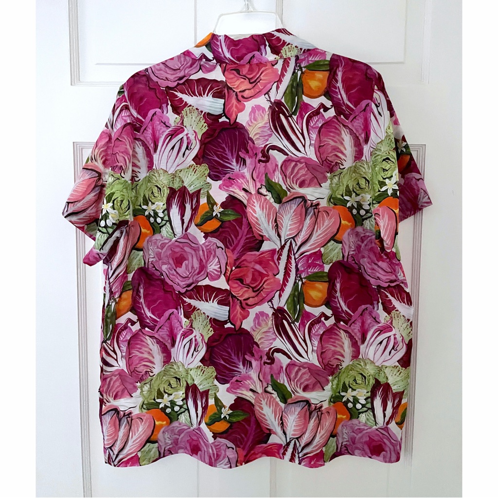 Nwt Rachel Antonoff James Camp Shirt Top Pink Radicchio Citrus Lettuce Cabbage M — image 6 of 8